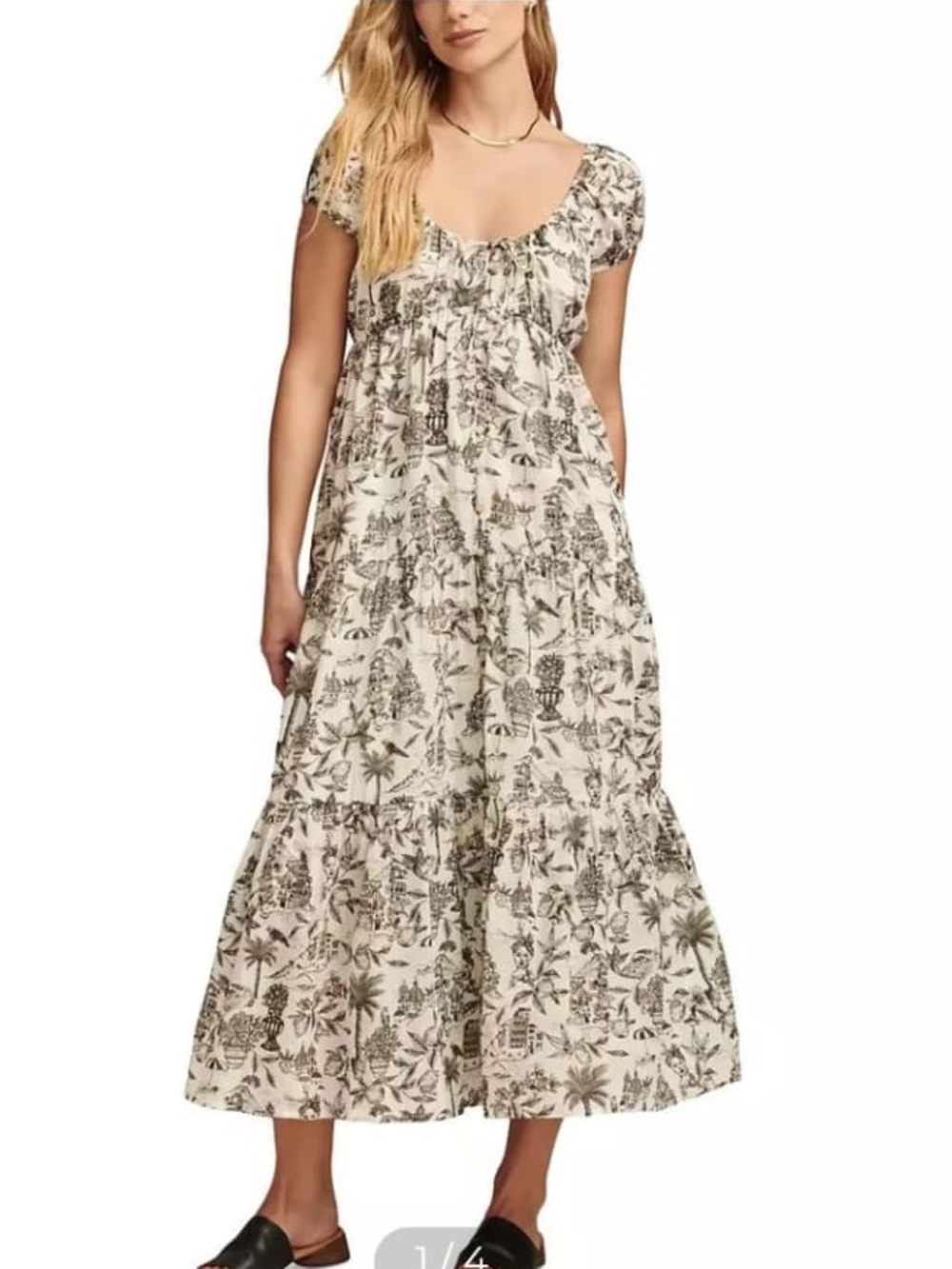 Lucky Brand Women's Utility Cinched-Waist Parachute Midi Dress
